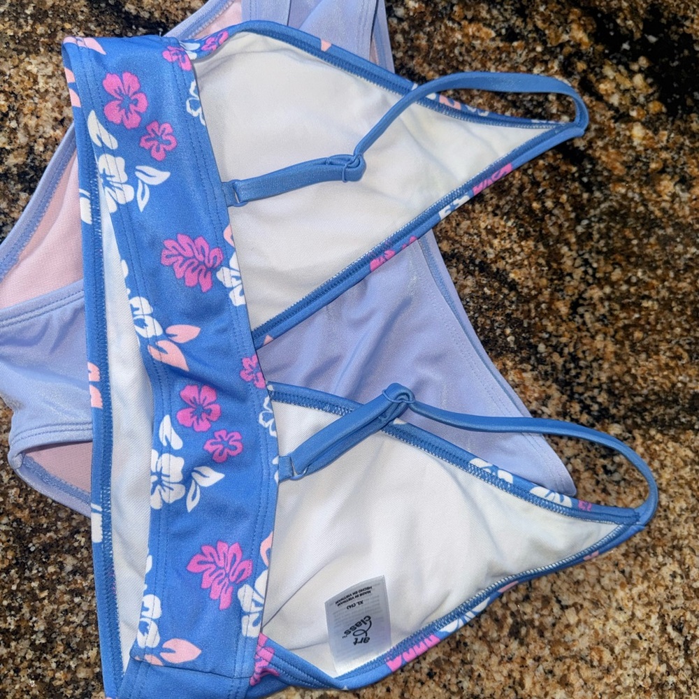 art class Blue Floral Kids Bikini - Picture 7 of 7